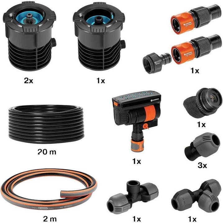 Produktbild Gardena Ein Satz oszillierender Rohrsprinkler (Viereckregner)
