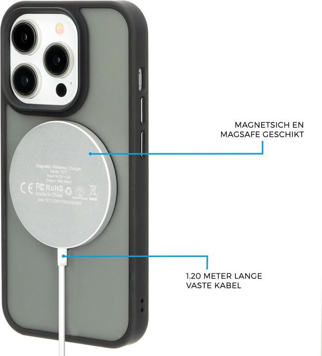 Actual product image Mobiparts Wireless MagSafe Compatible Charger 15W Flat White (15 W)