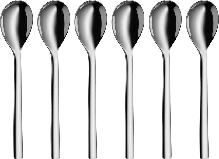 Kaffeebecherlöffel Set 6tlg Kaffeelöffel gross 15,5cm Nuova Edelstahl poliert (6 Stück, Löffel)