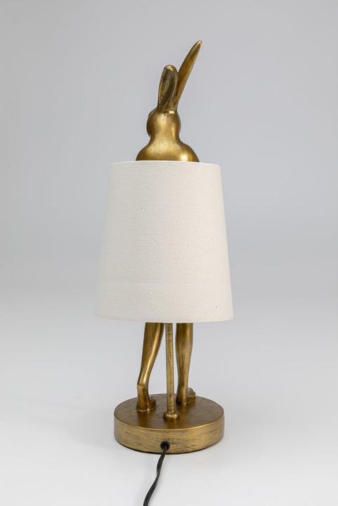 Actual product image Kare Design Table lamp Animal Rabbit Gold / White 50cm (E14)