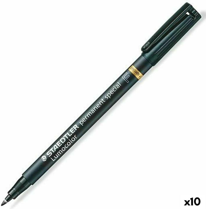 Produktbild Staedtler Folienstift Lumocolor special F (Schwarz, 0.40 mm, 10 x)