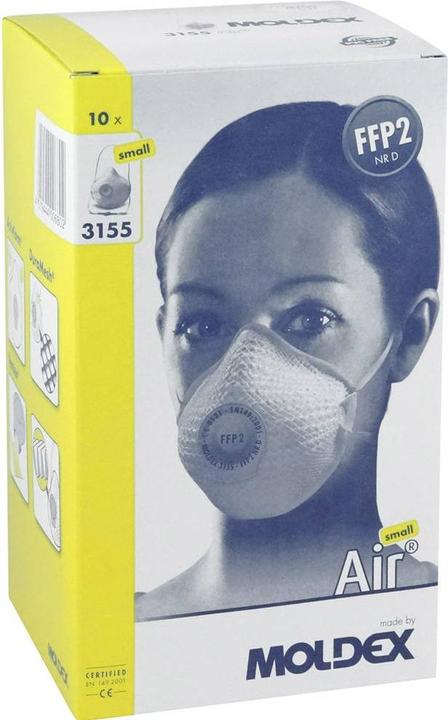 Image du produit Moldex Masque de protection respiratoire AIR 315501 FFP2 / V NR D avec valve d'expiration (P3R D, FFP2, 10 x)