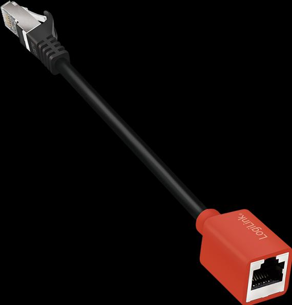 Produktbild LogiLink Geräteschutzadapter für RJ45-Anschlüsse (Break-Away-Adapter) (SFTP, CAT6a, 0.20 m)