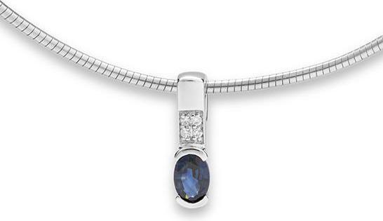 Image du produit Breuning PENDENTIF - E. SAFIR 1ère qualité /Brill. 0,03 Ct. H/si (585, - Or)