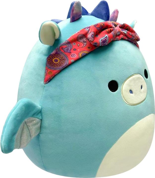 Image du produit Squishmallows - 19 cm Peluche P17 - Tatiana the Teal Dragon w Bandana (19 cm)