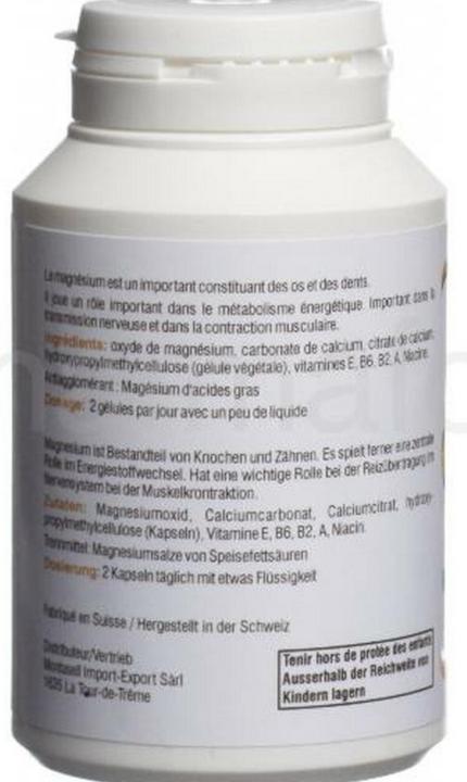 Nährwerte und Zutaten Soleil Vie Magnésium Calcium + Vit Kaps (100 Stück, Kapseln, 103 g)
