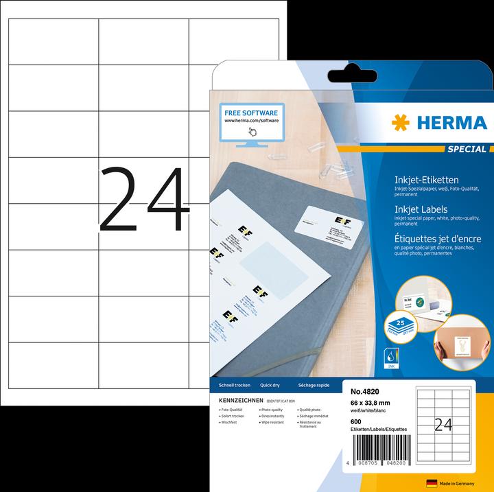 Produktbild HERMA Inkjet Etiketten A4
