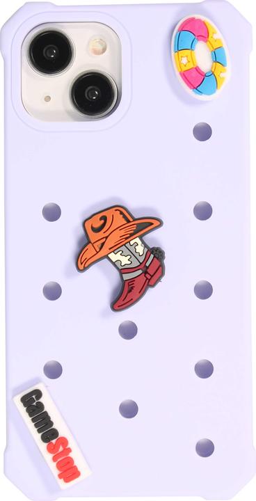 Produktbild PhoneLook Hülle Dicke Silikonhülle mit Löcher für Aufsteck-Sticker Hellblau (Apple iPhone 15)