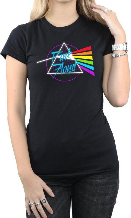 Actual product image Pink Floyd Womens/Ladies Neon Darkside Cotton T-Shirt (L)