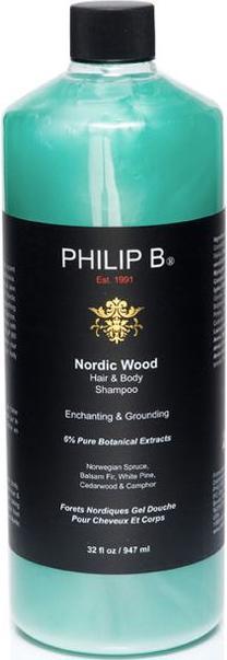 Actual product image Philip B. Nordic Wood Hair + Body Shampoo (947 ml)