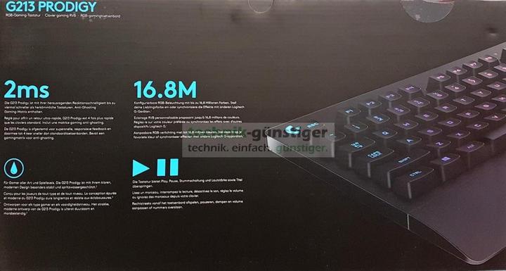 Produktbild Logitech G G213 Prodigy (DE, Kabelgebunden)