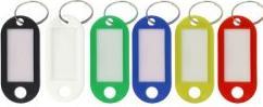 Actual product image Westcott Key ring, with ring, writable, assorted colours, 100 pieces