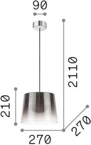 Immagine prodotto Ideal lux FADE G9 luce a sospensione ⌀270mm dimmerabile ambra bianco caldo 271316 (G9, 370 lm)