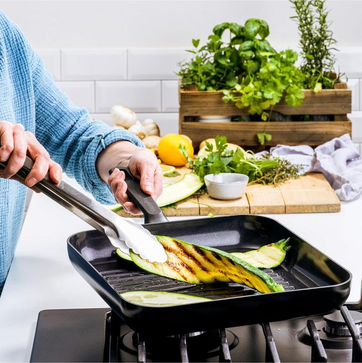 Immagine prodotto Greenpan Memphis grillpan 28cm - zwart - inductie - PFAS-vrij (28 cm, Padella grill, Alluminio)
