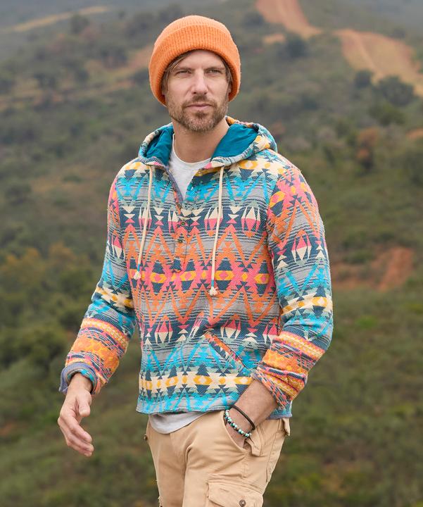 Produktbild Joe Browns Bright Aztec Button Detail Hoodie (S)