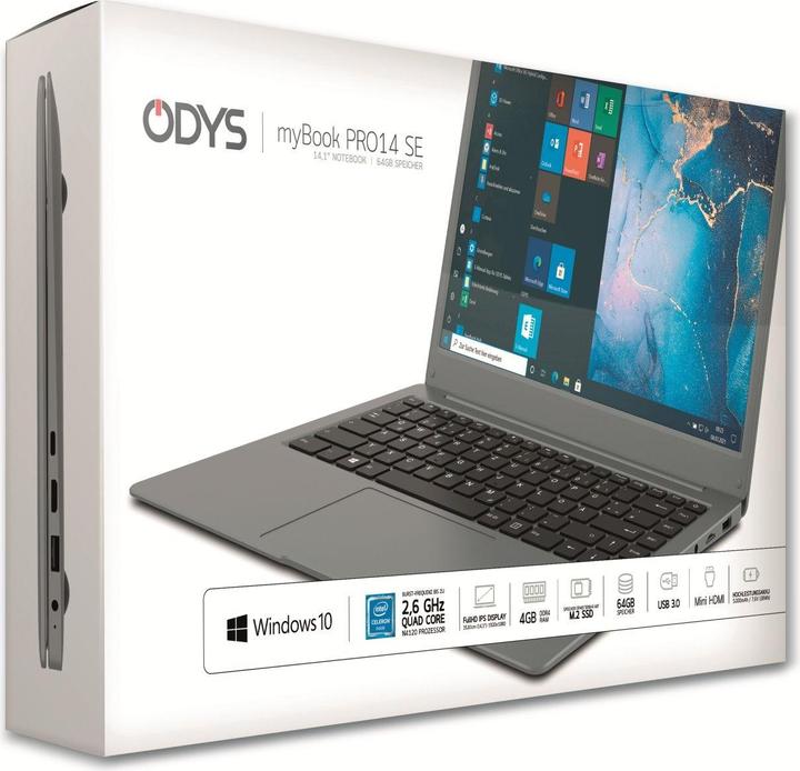 Image du produit Odys Mybook 14 Pro SE (14.10", Intel Celeron N4120, 4 Go, DE)