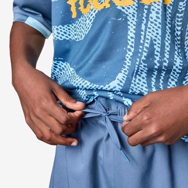 Image du produit Kipsta Short De Football Enfant Viralto Kids Gris Bande Orange (122)