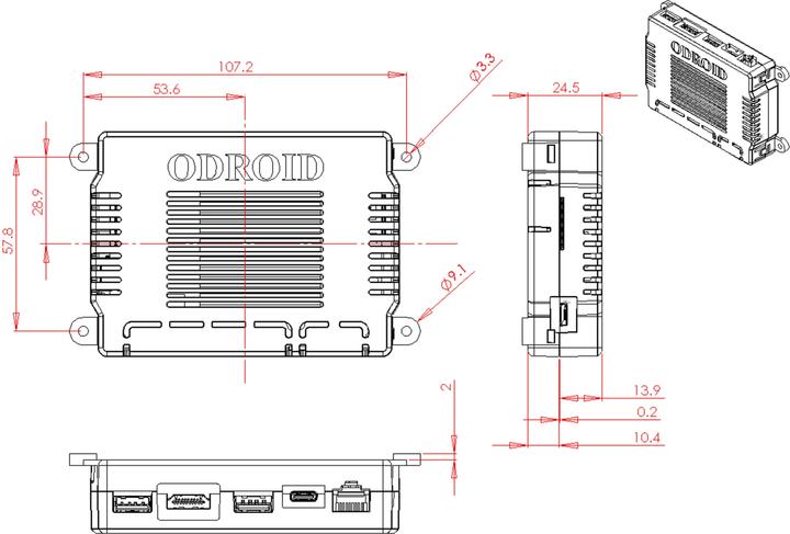 Nährwerte und Zutaten Odroid M1S Einplatinen-Computer mit IO Header, 4 GB RAM