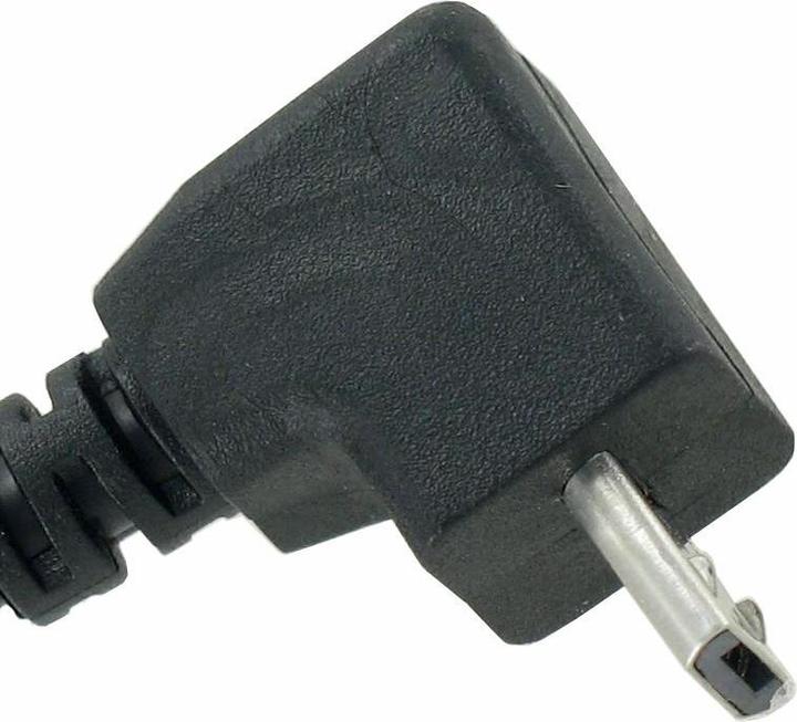 Actual product image AccuCell Micro USB charging cable 12 Volt with angled plug