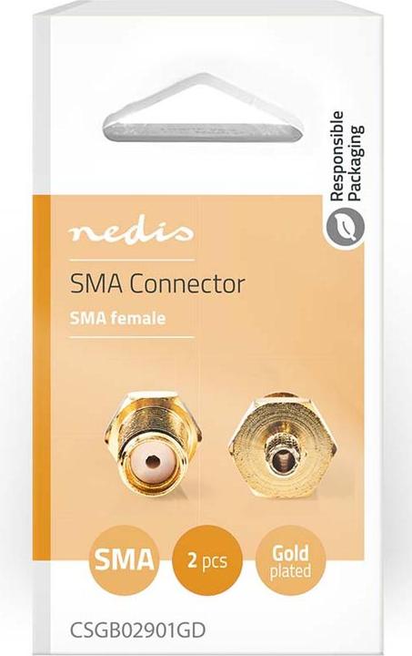 Immagine prodotto Nedis Connessione SMA | Dritta | Presa | Placcata in oro | 50 Ohm | Crimpatura | Diametro di ingresso del (Cavi antenna)