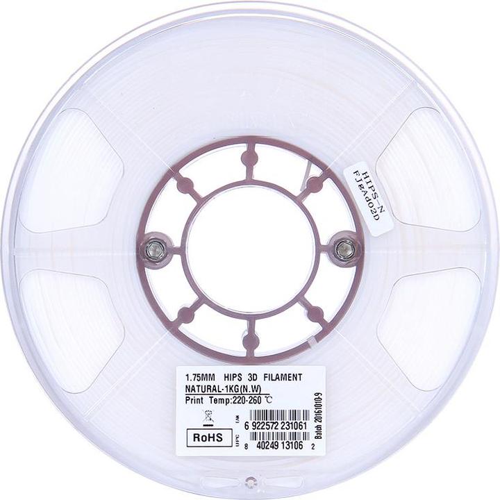 Immagine prodotto eSUN Filamento naturale HIPS 1,75mm 1Kg (INGRESSI, 1.75 mm, 1000 g, Bianco)