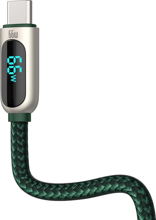 Image du produit Baseus Câble d'écran USB vers Type-C, 66W, 2m (vert) (2 m)