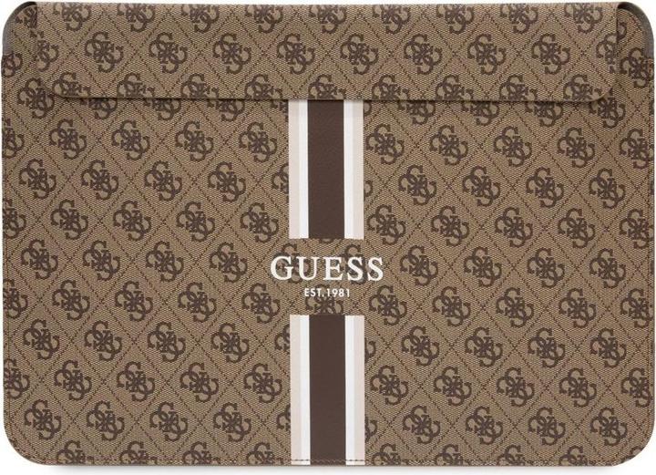 Actual product image Guess PU 4G Printed Stripes Computer Sleeve 13/14 - brown (14")