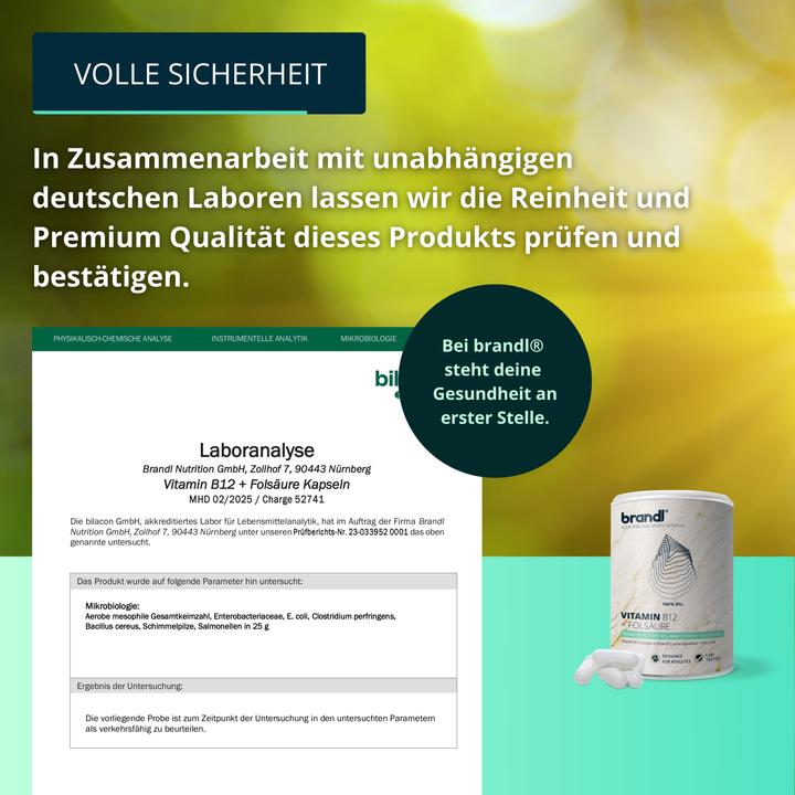 Immagine prodotto Brandl Vitamina B12 Acido folico (1 Pezzo/i, Pillole, 40 g)