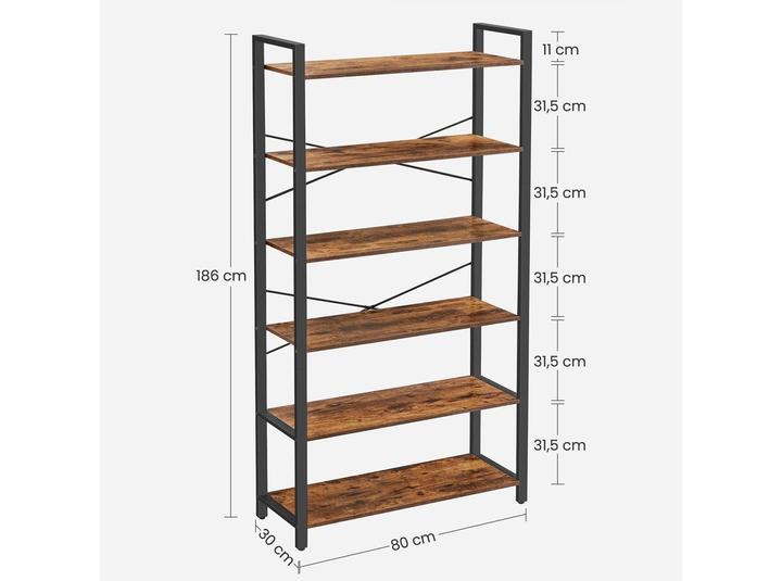 Actual product image Vasagle Havanna (80 x 30 x 186 cm)