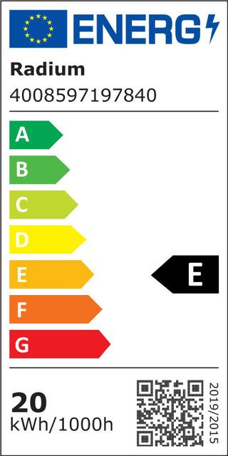 Etichetta energetica Radium Lampada compatta a LED (2G10, 20 W, 2250 lm, 1 x, E)