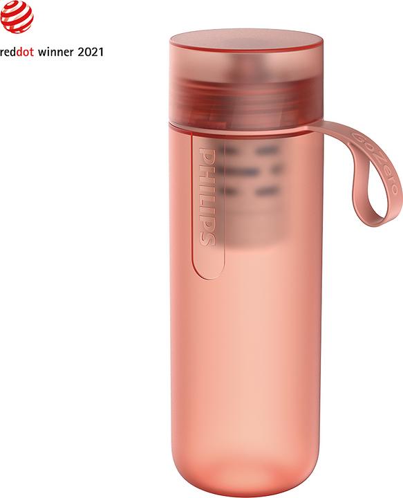 Image du produit Philips AWP2712RDR Fitness GoZero Bouteille d'eau avec filtre rouge (0.59 l)