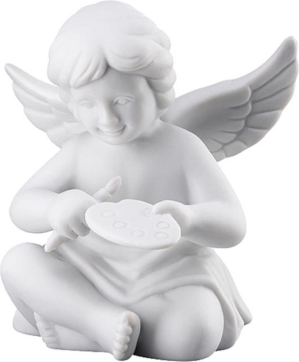 Rosenthal Engel gross - Weiss matt - Ange avec palette de peinture