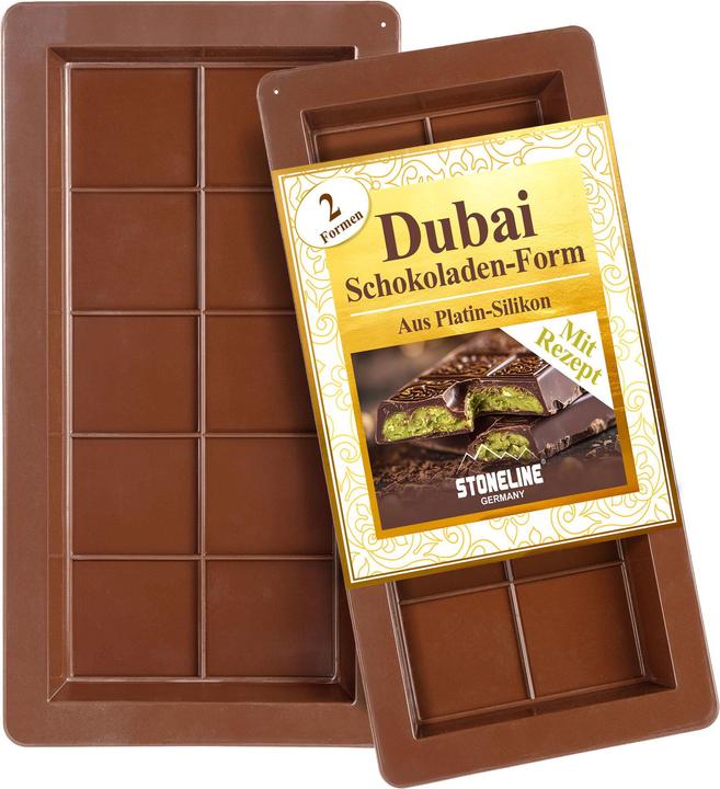 Produktbild Stoneline Dubai Schokolade Form 25x13x2,2 cm Set 2-teilig (22 cm)
