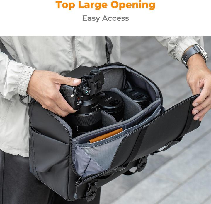 Produktbild K&F Concept Sling Bag 10L Urban Wander 10 (Black) (Kamera Schultertasche, 10 l)