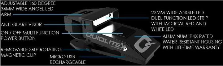 Produktbild Quiqlite X2 Tactical Aluminum Taschenleuchte WeissRot (9.90 cm)