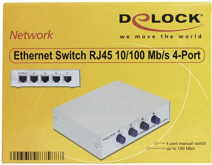 Actual product image Delock LAN switchbox (4 Ports)
