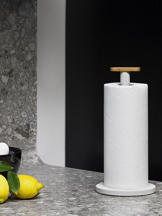 Actual product image Alessi Kitchen roll holder MATTINA light grey