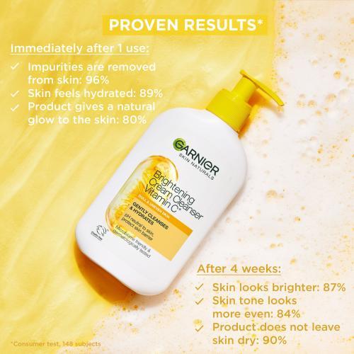 Produktbild Garnier Skin Naturals Vitamin C Brightening Cream Cleanser 250ml (Waschcrème, 250 ml)
