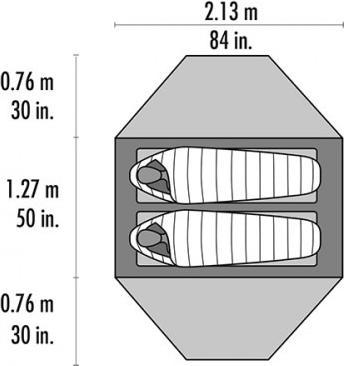 Image du produit Msr Elixir 2 (Tente igloo, 2.77 kg, 2 personnes)