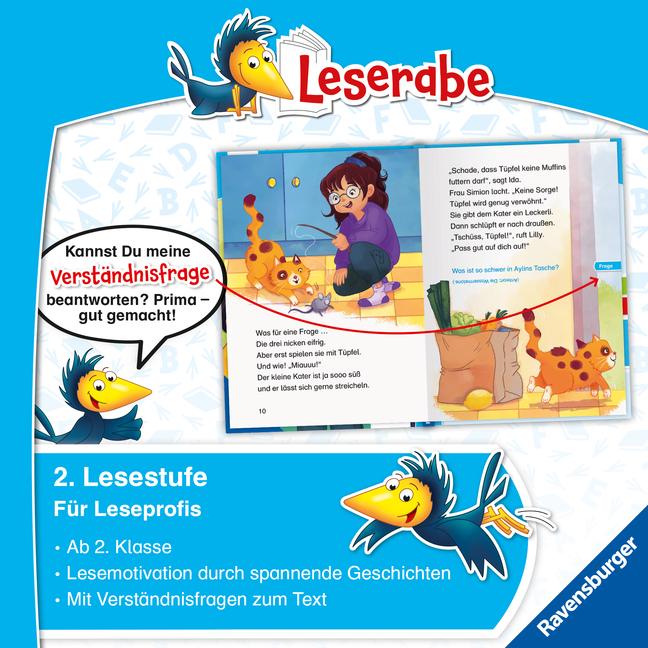 Immagine prodotto Ravensburger Der Fall Katzenpfote - Leserabe ab 2. Klasse - Erstlesebuch für Kinder ab 7 Jahren (Tedesco, Katja Reider, Simone Krüger, 2023)