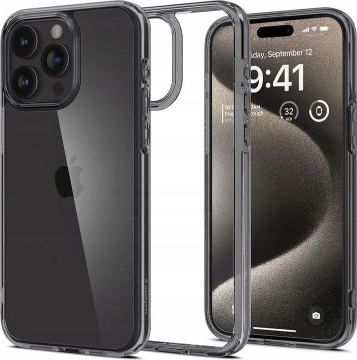 Image du produit Spigen Coque Ultra Hybrid pour iPhone 15 Pro - gris transparent (Apple iPhone 15 Pro)