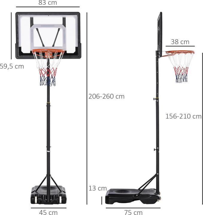 Image du produit Homcom Panier de basket-ball