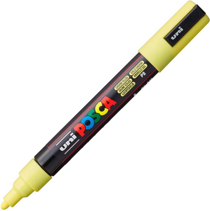 Immagine prodotto Posca Marchio PC-5M a punta tonda (Giallo chiaro, 1.80 mm, 1 x)