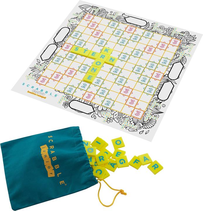 Actual product image Mattel Games Scrabble Junior creative learning fun (D) (Turkish, Greek, Portuguese, Swedish, English, Danish, French, Russian, Norwegian)