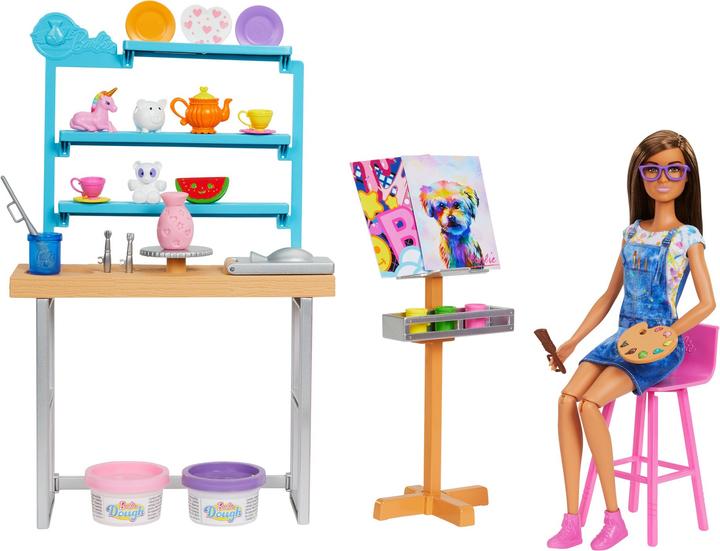 Immagine prodotto Barbie Rilassati e crea con il playset dello studio d'arte e la bambola