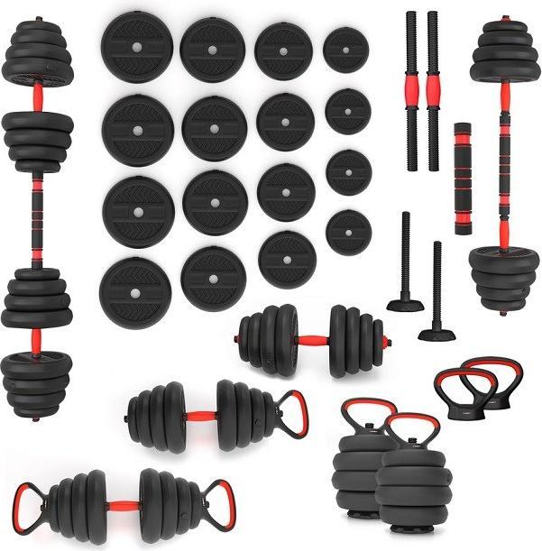 Produktbild HMS 6IN1 WEIGHT SET SGN130 (BARBELL DUMBBELL AND KETTLEBELL) 30KG (1 x 120 kg)