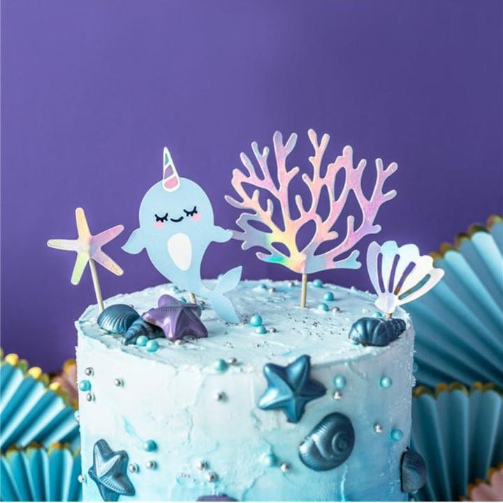 Produktbild Partydeco Narwal Tortendeko