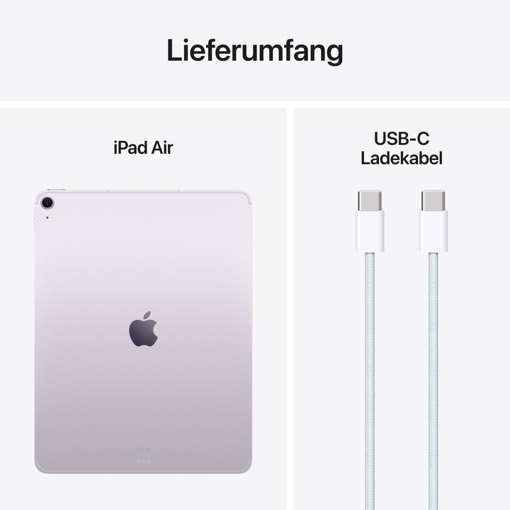 Immagine prodotto Apple iPad Air 13 2025 (M3) (5G, 13", 256 GB, Purple)