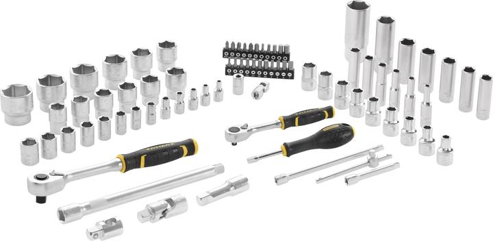 Actual product image Stanley Socket wrench set ½ inch + ¼ inch, 81 pieces