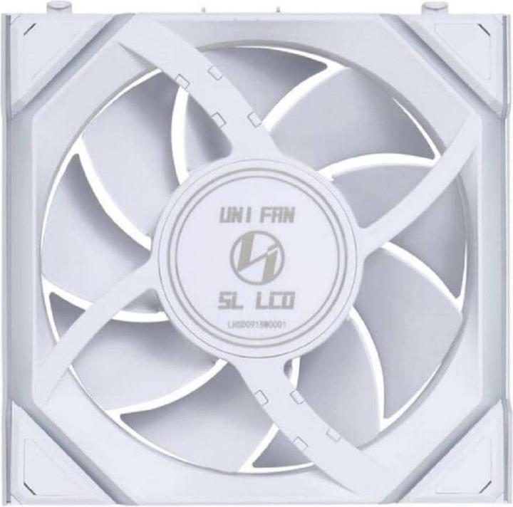 Produktbild Lian-Li UNI FAN SL Wireless LCD Lüfter, ARGB, PWM, 3er-Pack inkl. Controller - 120 mm, weiss (120 mm, 1 x)